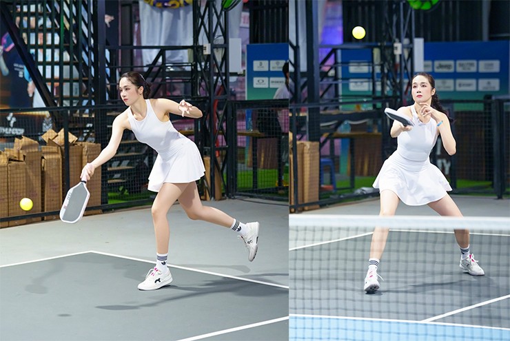 Lê Thu An với chiếc cúp vô địch Pickleball